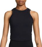 Nike One Fitted Dri-FIT Cropped Sportshirt Vrouwen - Zwart - Maat L