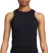 Nike One Fitted Dri-FIT Cropped Sportshirt Vrouwen - Zwart - Maat L