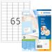 HERMA 4254 adreslabels A4, set van 14 (38,1 x 21,2 mm, 1.400 velle, papier, mat) zelfklevend, bedrukbaar, permanente klevende universele etiketten, 91.000 etiketten voor printer, wit