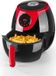 FCB Friteuse à air chaud 3l 1.300W, noir/rouge A-Ware