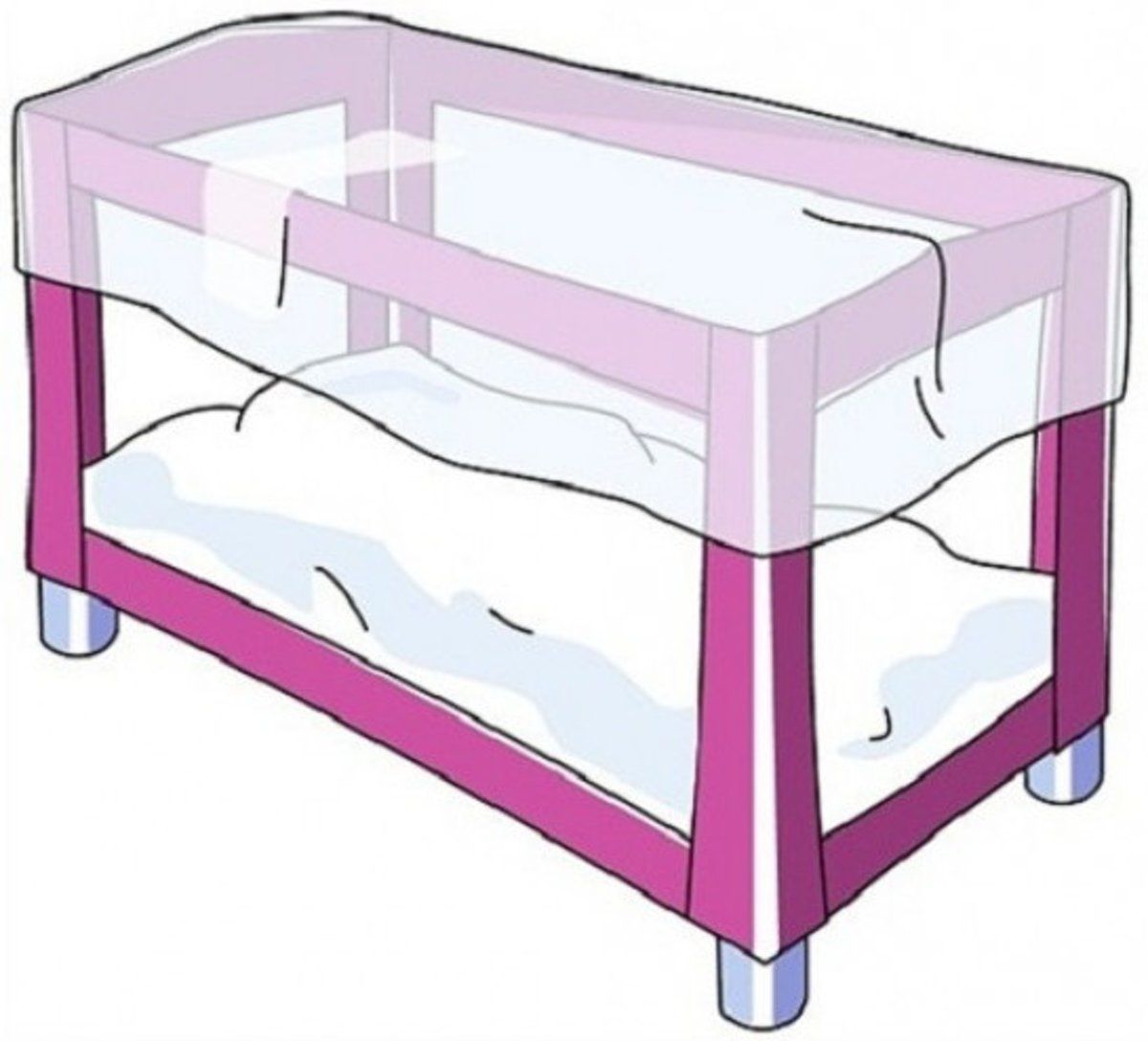 Babsana Babsana Klamboe Voor Campingbed - Wit