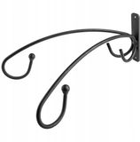 KADAX Dubbele Wandhaak voor Bloemenhanger, Hangmanden, Bloempot, Lantaarn, Balkon, Tuin, Plantenhouder van Staal, Hanghaken, Wandhouder, Zwart
