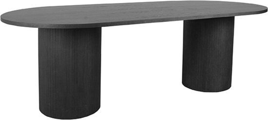 LABEL51 Oliva Eetkamertafel - Zwart - Eiken - 240 cm