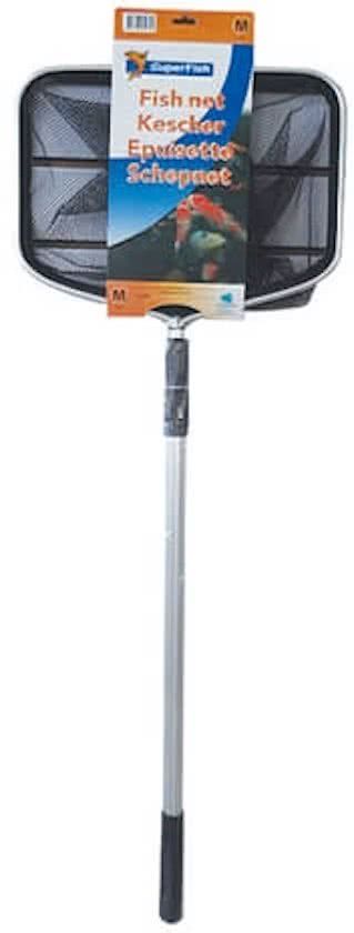 SuperFish Tele schepnet medium 30x30 cm met telescopishe steel 180 cm