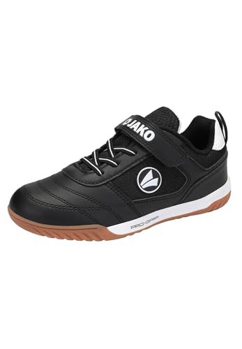 JAKO J-sh Winger Ev Unisex indoorsportschoenen voor kinderen, Jet Black White., 32 EU