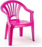 Plasticforte Stoeltjes voor kinderen - 1x - roze - 50 cm - voor binnen en buiten - kunststof