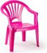 Plasticforte Stoeltjes voor kinderen - 1x - roze - 50 cm - voor binnen en buiten - kunststof