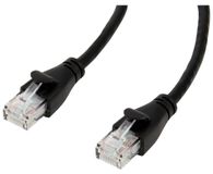 Merkloos Ethernet-patchkabel Cat6 - 1,5 m - 1 Gb/s - Vergulde connectoren - Zwart