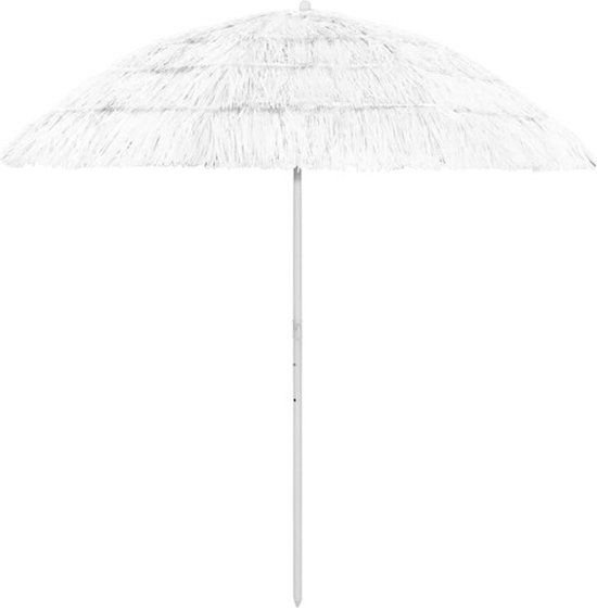 vidaXL Strandparasol Hawaï Wit 240 cm