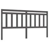 VidaXL Hoofdeind & Voeteind Gris 186x4x100 cm Bois de pin