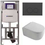 Geberit QeramiQ Dely Swirl Toiletset - Glans Wit