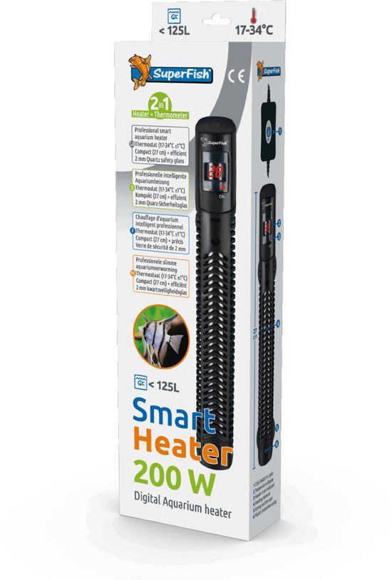 SuperFish Smart Heater - 200W - Temp Op Afleesbaar Scherm