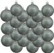 Decoris Kaemingk B.V. 18x Mintgroene glazen kerstballen 8 cm - Glans/glanzende - Kerstboomversiering mintgroen