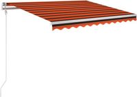 vidaXL Parasol électrique avec LED et capteur 3,5 x 2,5 m Orange