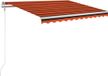 vidaXL Parasol électrique avec LED et capteur 3,5 x 2,5 m Orange