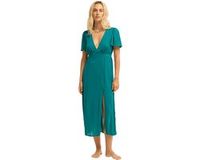 Billabong Jet Set Midi-jurk Met Korte Mouwen Groen M Vrouw