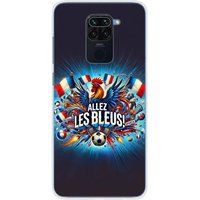 Allez les bleus Bedrukt siliconen hoesje compatibel met Xiaomi Redmi Note 9