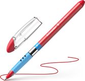 Schneider Slider Basic Balpen, model met dop, F, rood, kleur schacht: transparant