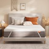 Sweetnight Topper gelschuimmatras, 90 x 190 cm, visco-elastische topper met geheugeneffect, dikte 7 cm, afneembare en wasbare witte overtrek, zacht en ademend matras, 90 x 190 x 7 cm