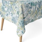 ECOMMERC3 Vlekafstotend tafelkleed voor ronde tafel, maat 140, rond, vuilafstotend, extra zacht en waterdicht, blauw