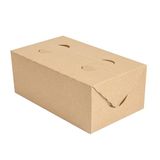 50 Thepack 50 stuks voedseldozen om mee te nemen 2 l 240 g/m2 13 x 23 x 8 cm natuur nano-micro golfkarton