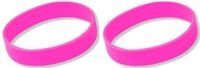 Merkloos Siliconen armbandjes - 10x - stretch - roze - polsbandjes - volwassenen