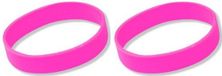 Merkloos Siliconen armbandjes - 10x - stretch - roze - polsbandjes - volwassenen