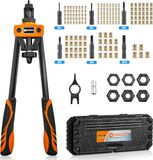 HARDELL Klinkmoertangset, 14 inch, met 6 doornen en 150 klinkmoeren, inclusief koffer
