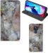 B2Ctelecom Book Case Motorola Moto G9 Play - Marmer Grijs