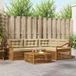 vidaXL Hoek loungeset 5-delig Acaciahout Natuurlijk en Beige