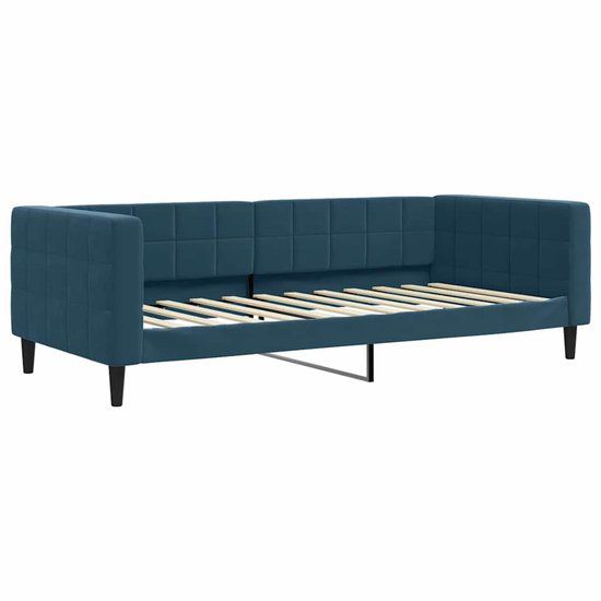 vidaXL Slaapbank 90x200 cm fluweel blauw
