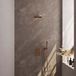 Brauer Copper Edition Thermostatische Regendoucheset Inbouw - Hoofddouche 20 cm - Gebogen Wandarm - 3 Weg - Handdouche Staaf - Doucheslang - Wandaansluitbocht