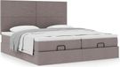 Maison Exclusive - Cadre de lit ottoman avec matelas taupe, 180x200 cm, textile