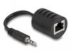 DeLOCK 87858 câble audio RJ-45 3.5mm Noir
