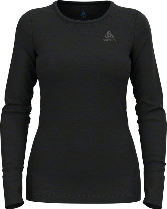 Odlo Natural Merino 200 Crew Neck LS Thermoshirt - Black - Women's M
