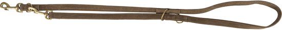 Trixie Hondenriem Pure Verstelbaar Leer Bruin L-XL 200x2,5 cm
