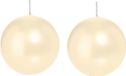 Trend Candles Bolkaars glad - 2x - creme wit - 8 cm - 25 branduren