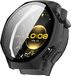Wigento Huawei Watch GT 6 Pro Kunststof Beschermhoes met Gehard Glas (9H) - Zwart