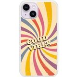 Apple iPhone 14 Good vibes Verstevigd hoesje met sublimatie bedrukking