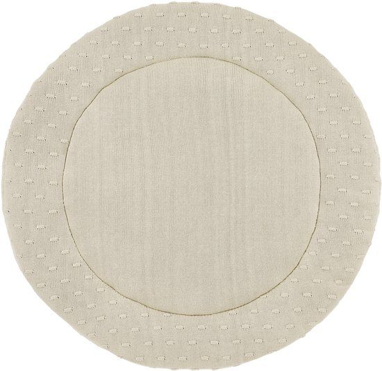 Meyco Baby Knots Boxkleed Rond - ⌀95cm - Soft Sand - Beige