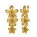 Lucardi Dames Stainless steel oorknoppen bloem voor dames - Oorbellen - Staal - Goudkleurig