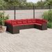 Maison Exclusive - Ensemble de jardin pour le jardin, composé de 10 pièces avec coussins, marron, en polyrotin