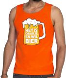 Bellatio Decorations Shoppartners Bv Oranje Het is oranje en wil bier tanktop/mouwloos shirt heren XXL