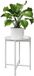 Ibenzoa® Support de plantes en métal, 3 pieds, blanc, 30x30x70 cm