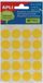 Apli ronde etiketten, geel, 19 mm, 100 stuks