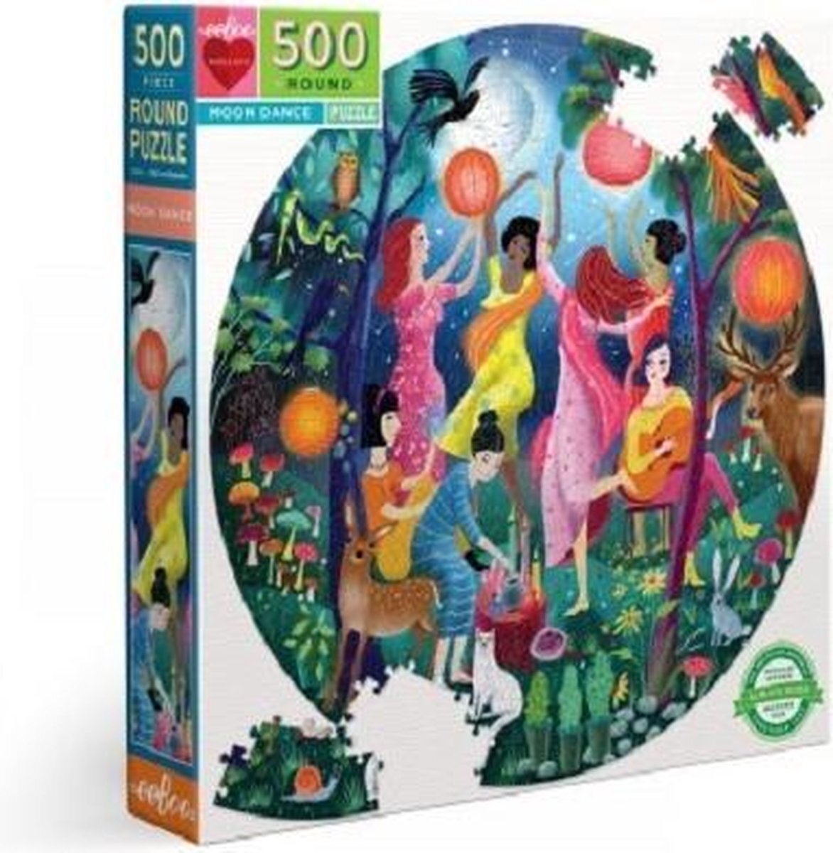 Eeboo Ronde puzzel 500 stuks - Moon Dance