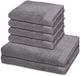 Ross Set de 6 serviettes Doubleface Stripes gris