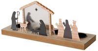 Boltze Kerststal Waxinehouder Belam met Schaduweffect