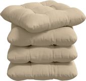 vidaXL - Zitkussens - 4 stuks - Microvezel - Crèmekleurig - 40 x 40 cm