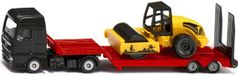 SIKU MAN vrachtwagen met dieplader en wals, 1:87